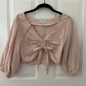 Plaid boutique crop top